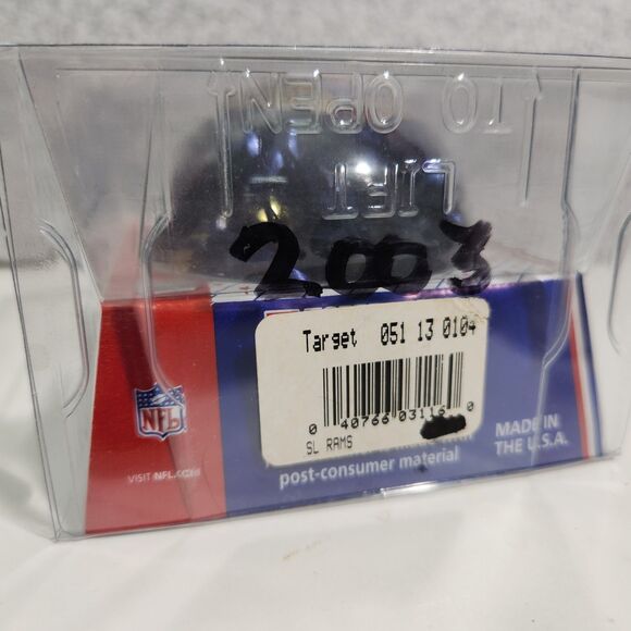 Vtg. Los Angeles Rams Christmas Ornament Football NFL 2003 Glass In Box - Picture 6 of 7